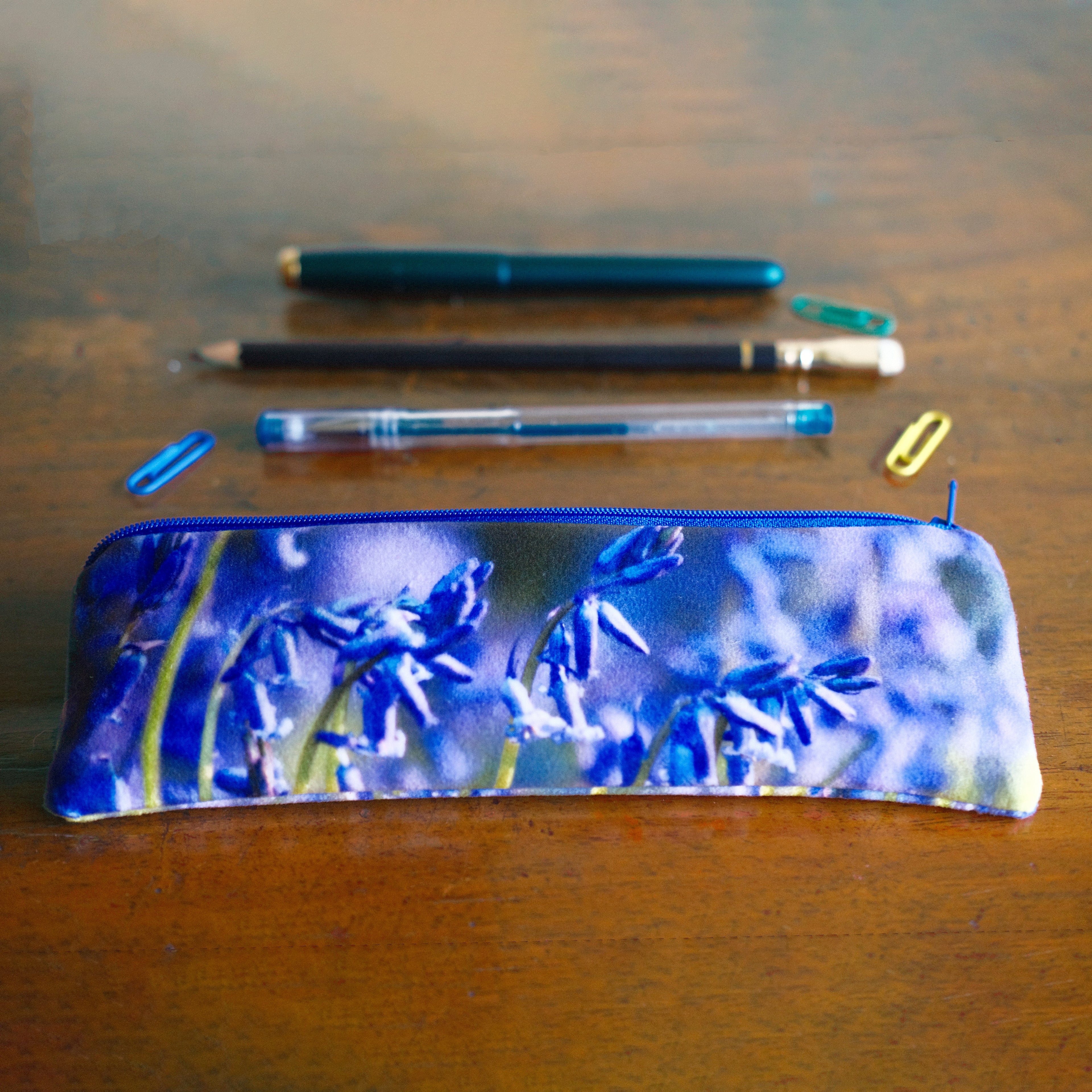 Flower pencil case - luxury velvet