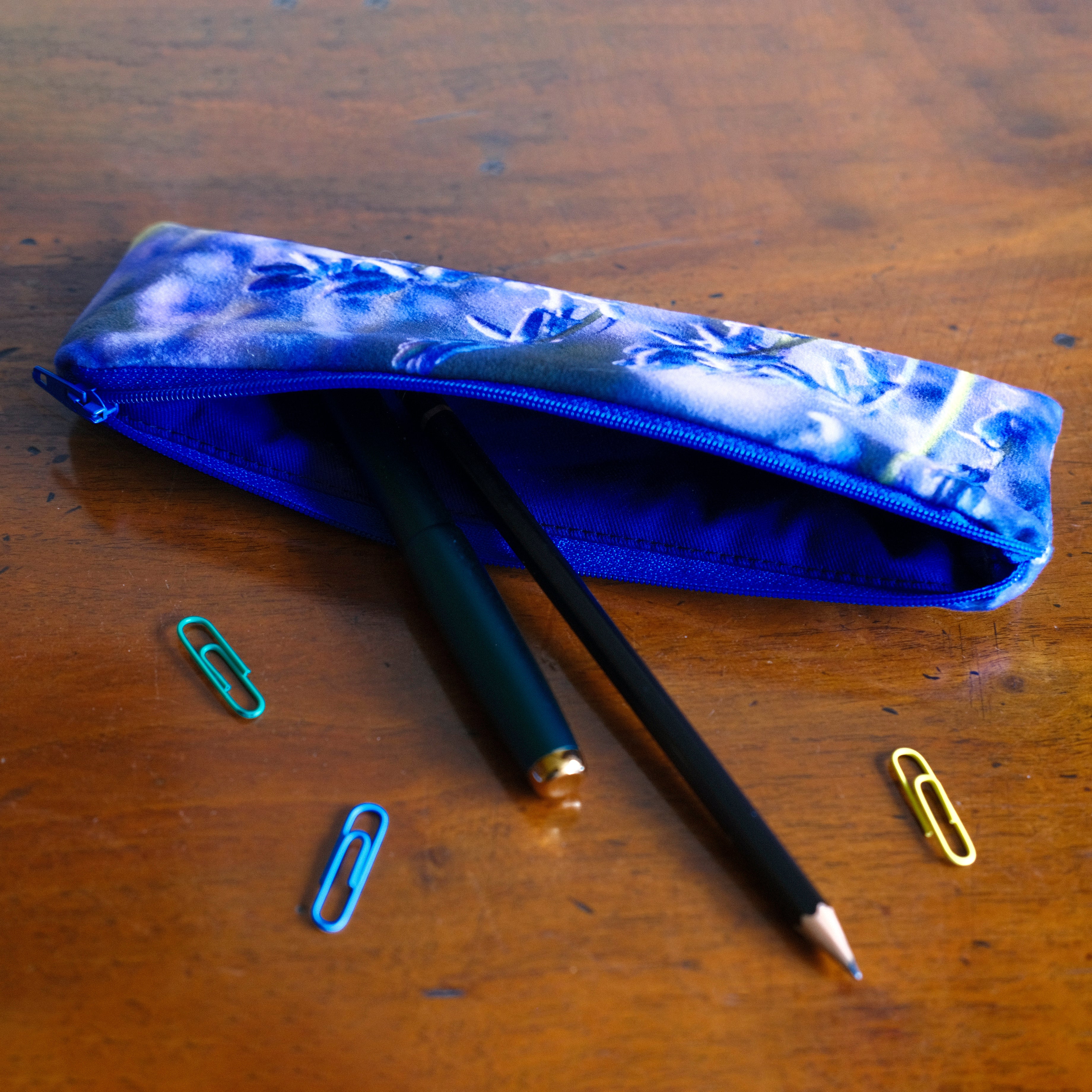 Flower pencil case - luxury velvet