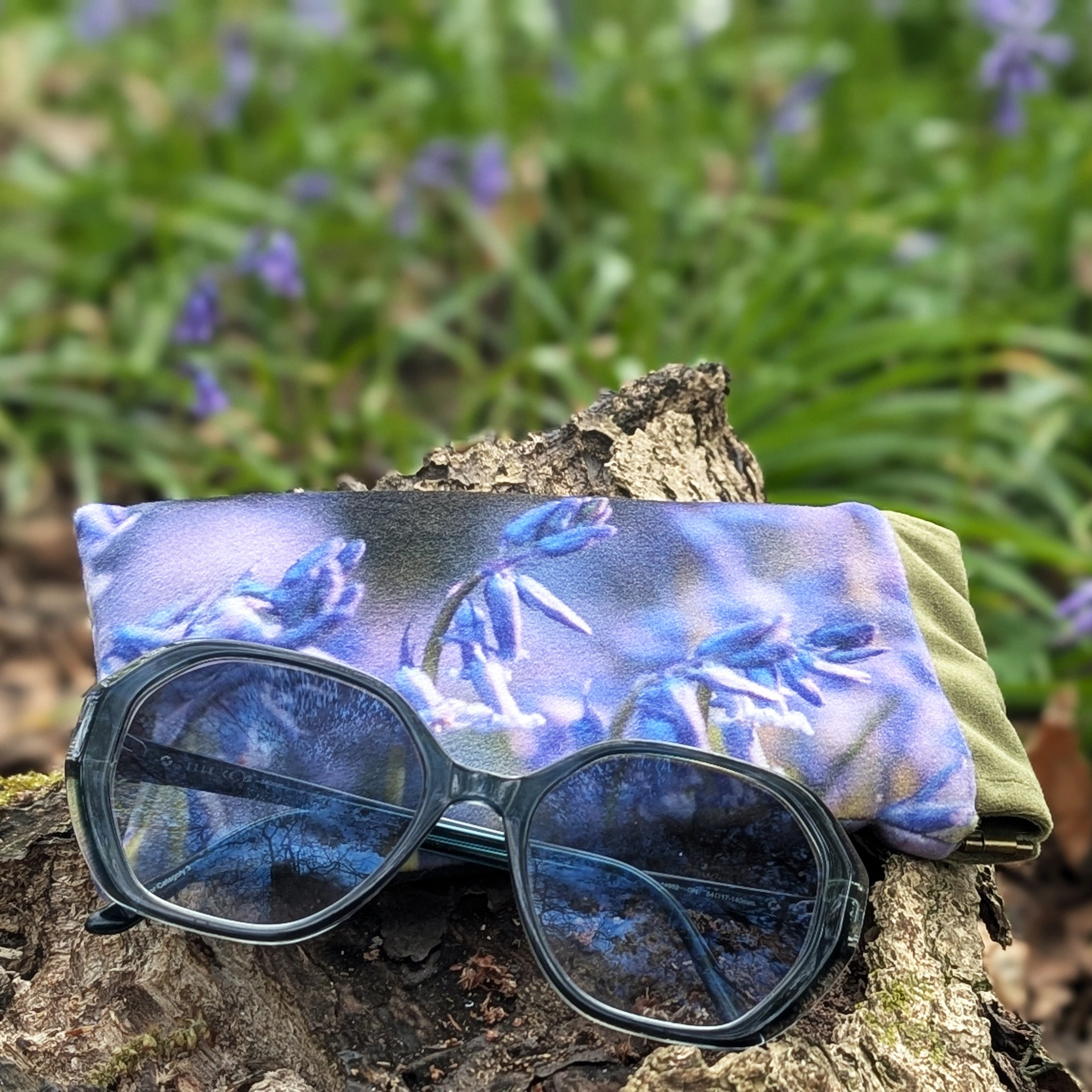 Bluebell Velvet Glasses Case