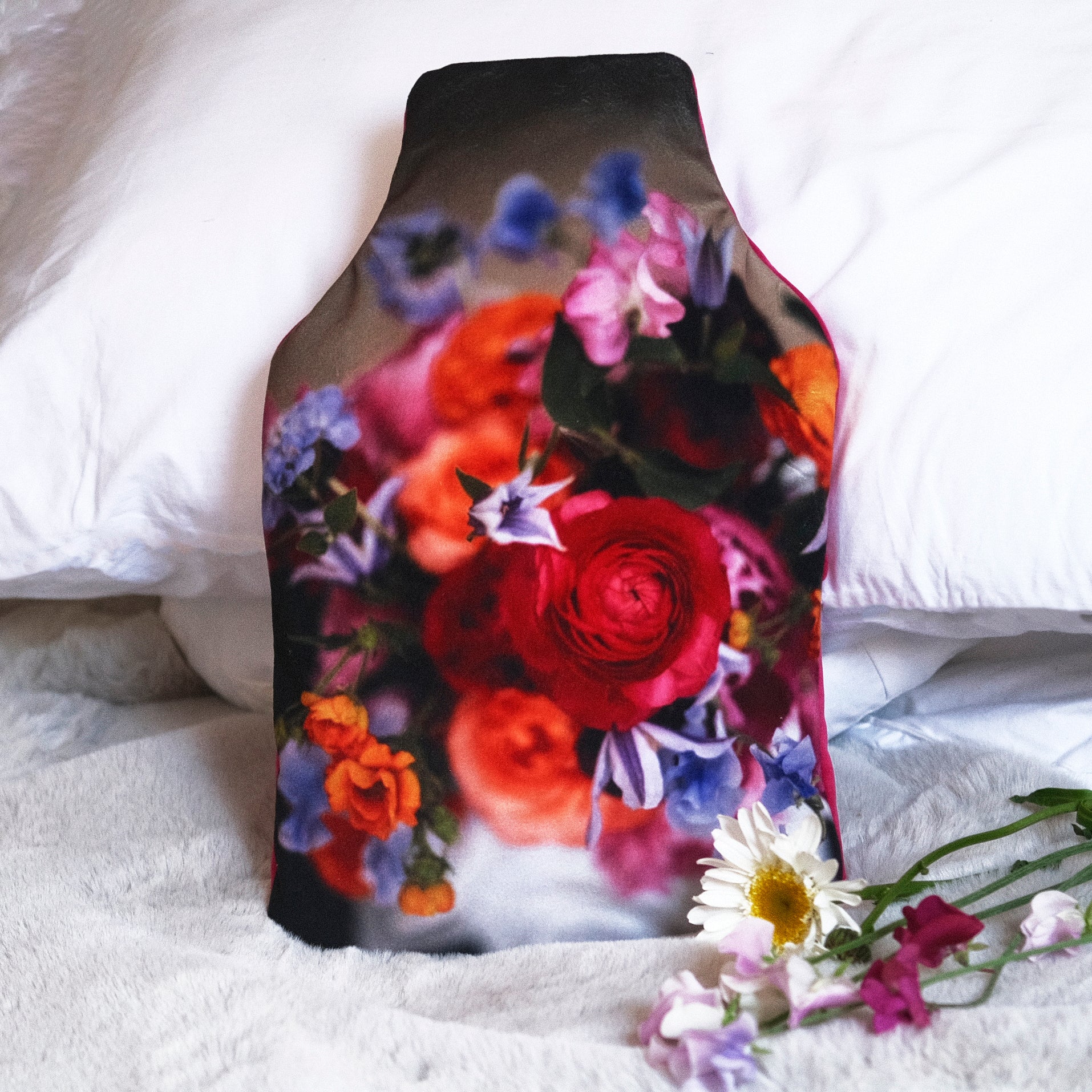 Wedding bouquet hot water bottle - bespoke personalised gift