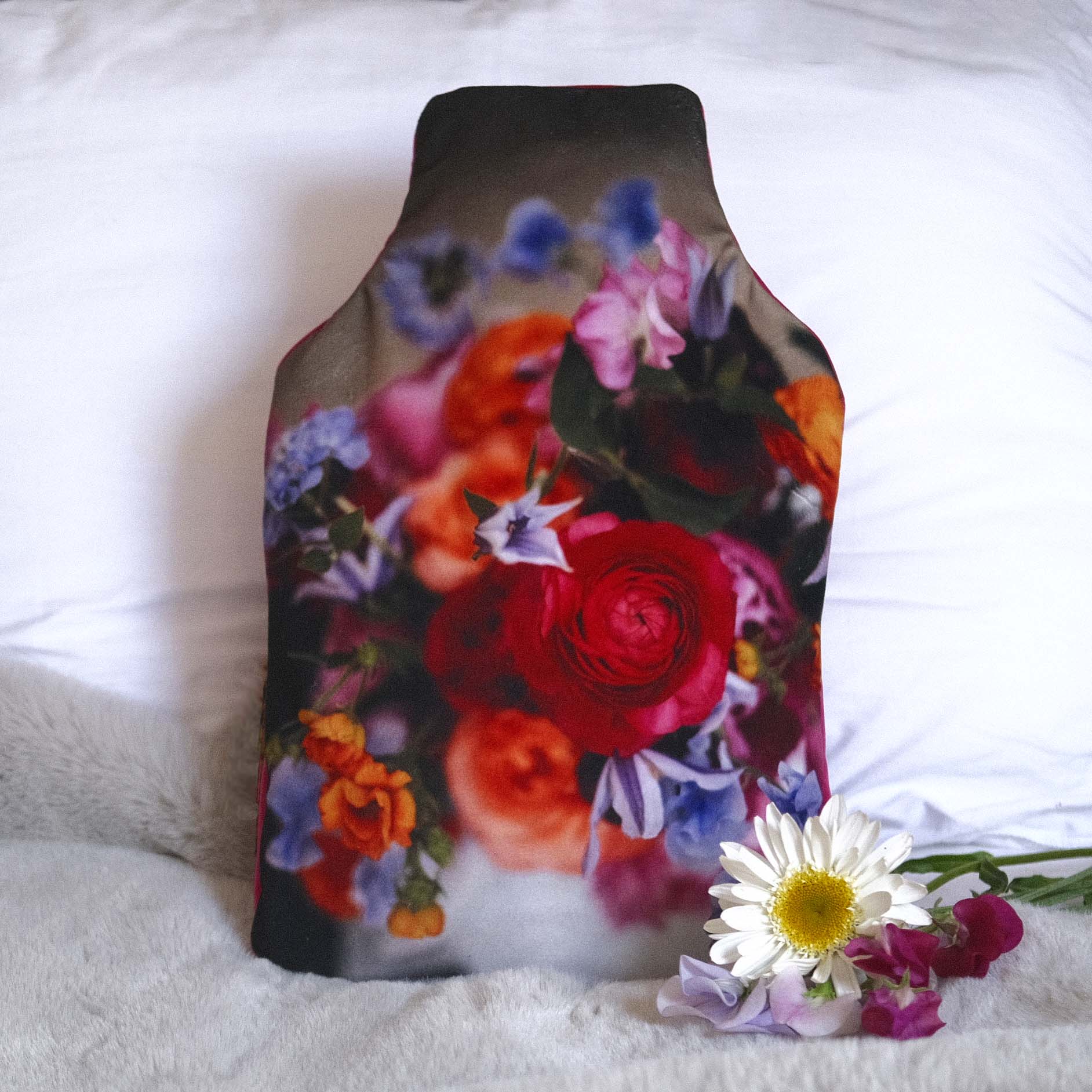 Wedding bouquet hot water bottle - bespoke personalised gift