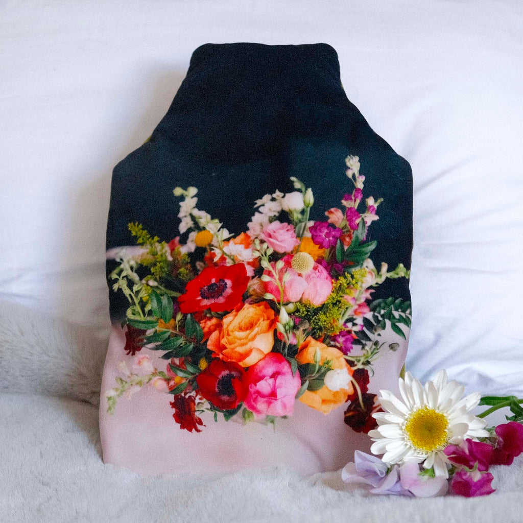 Wedding bouquet hot water bottle - bespoke personalised gift