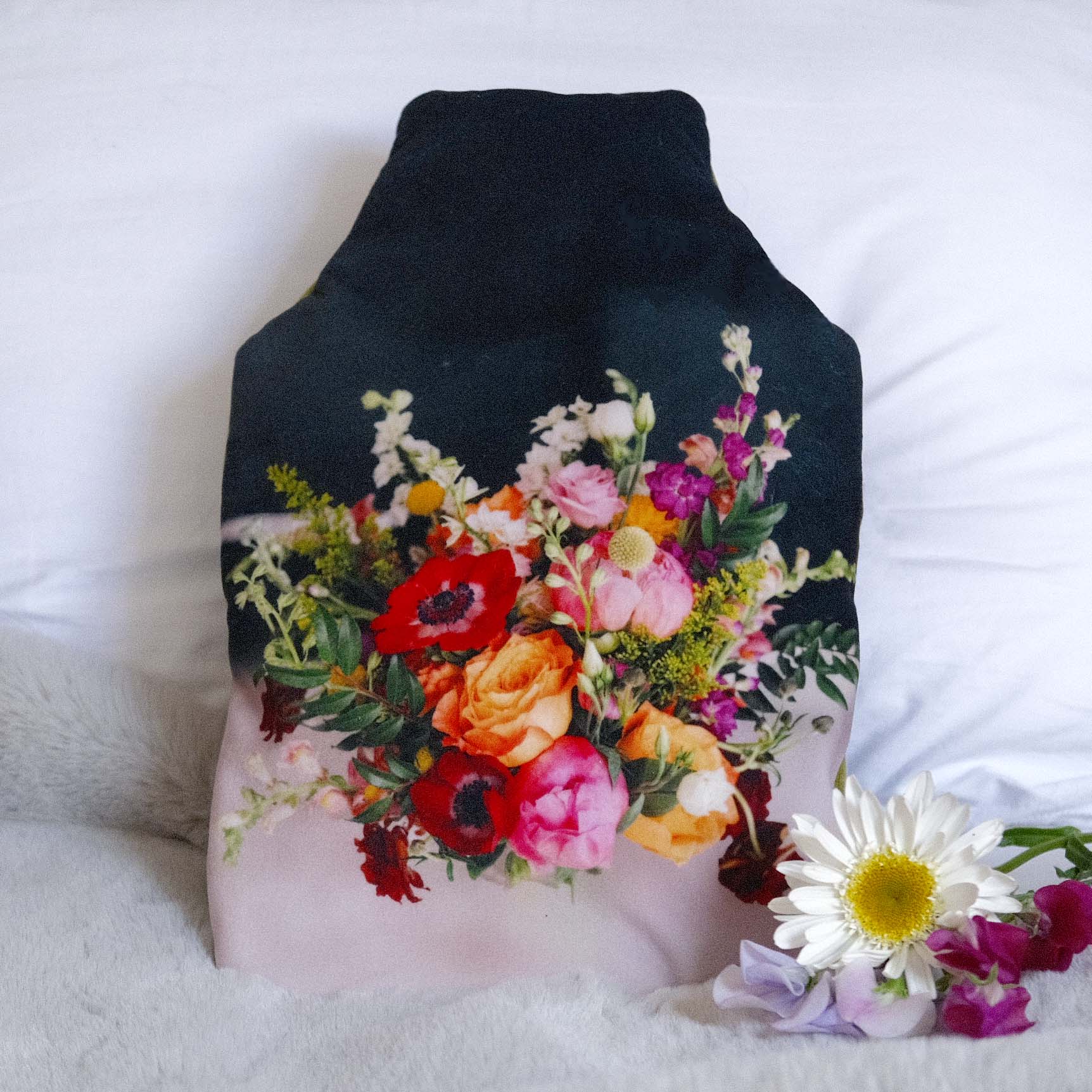 Wedding bouquet hot water bottle - bespoke personalised gift