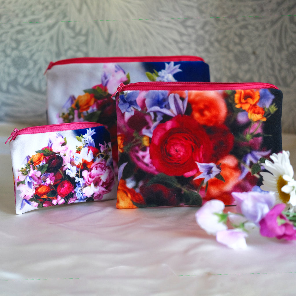 Wedding bouquet velvet pouch - bespoke gift