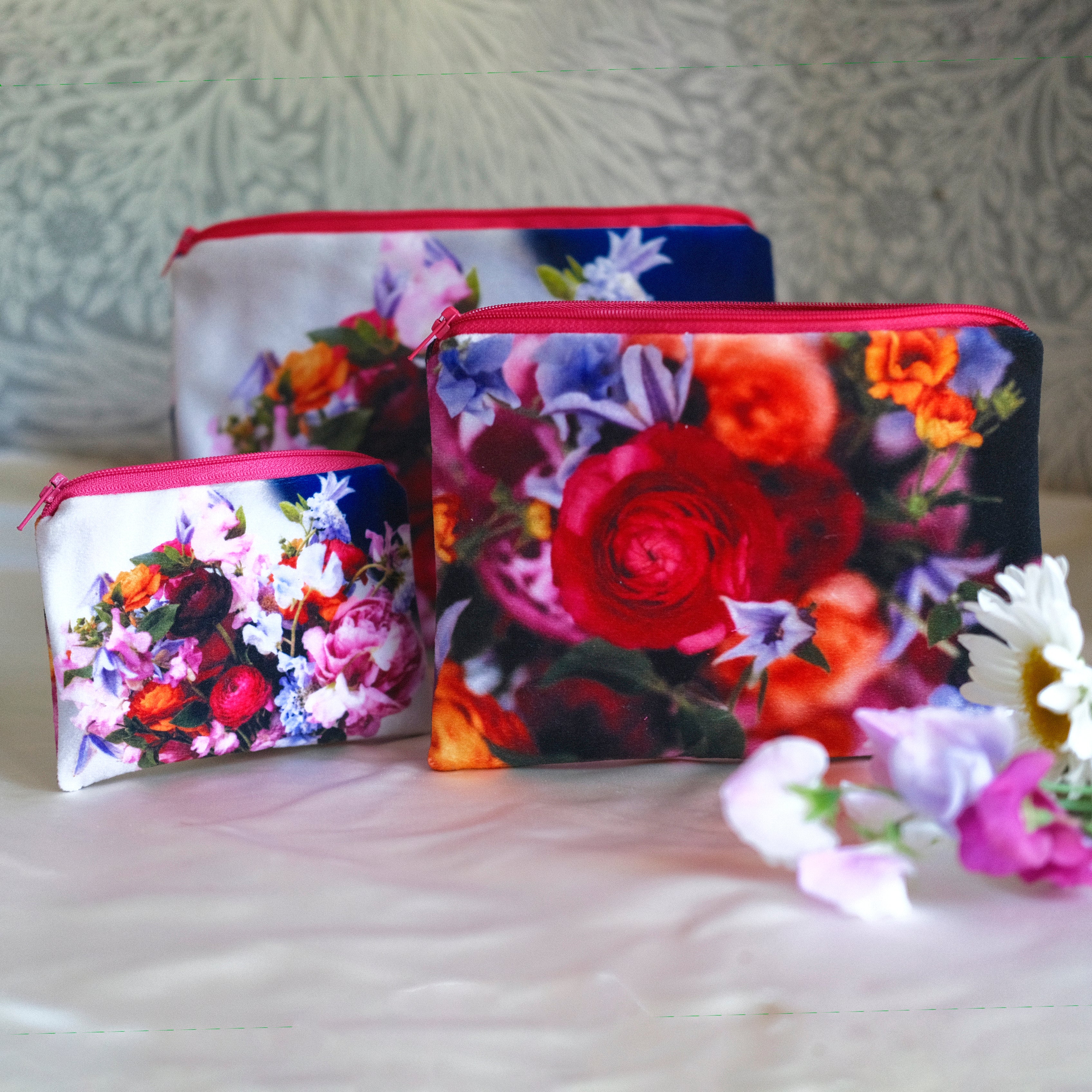 Wedding bouquet velvet pouch - bespoke gift
