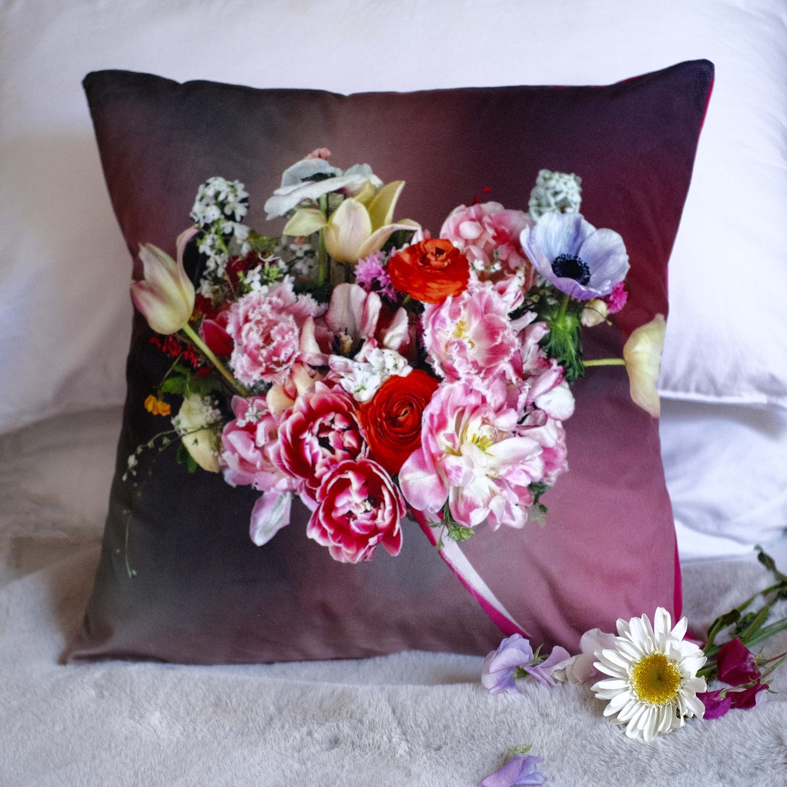 Wedding Bouquet Memory Cushion - bepoke personalised gift