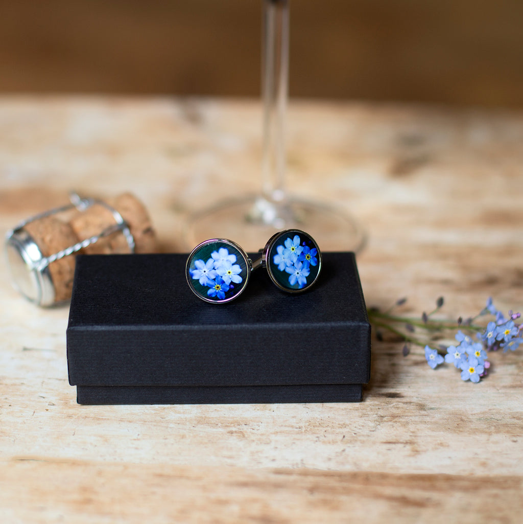 Forget-me-not cufflinks