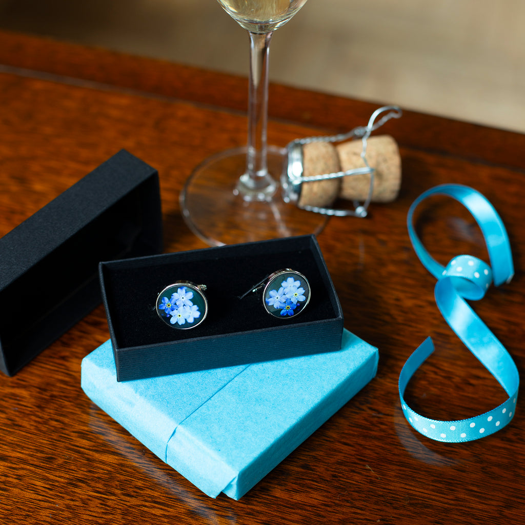 Forget-me-not cufflinks