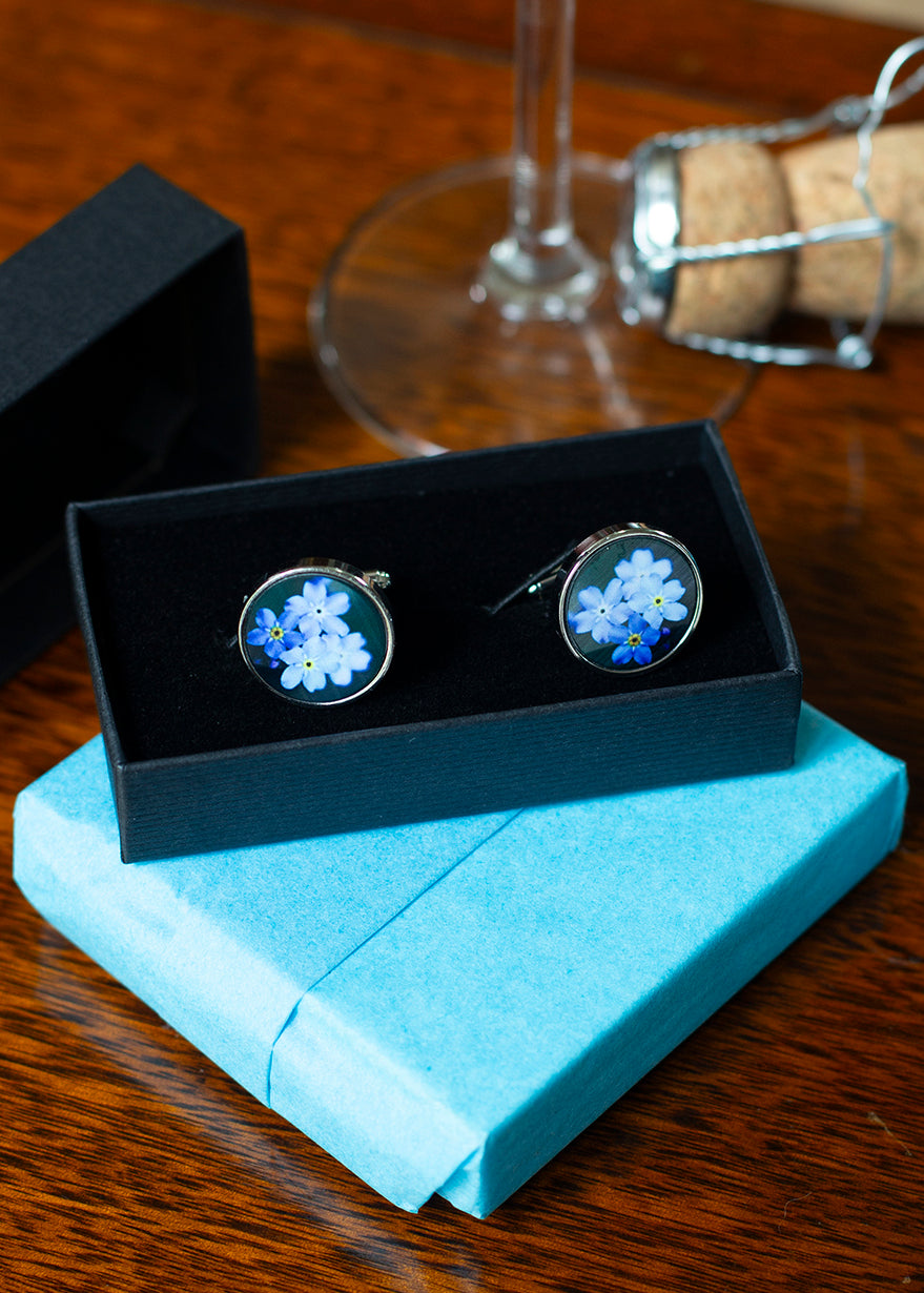 Forget-me-not cufflinks