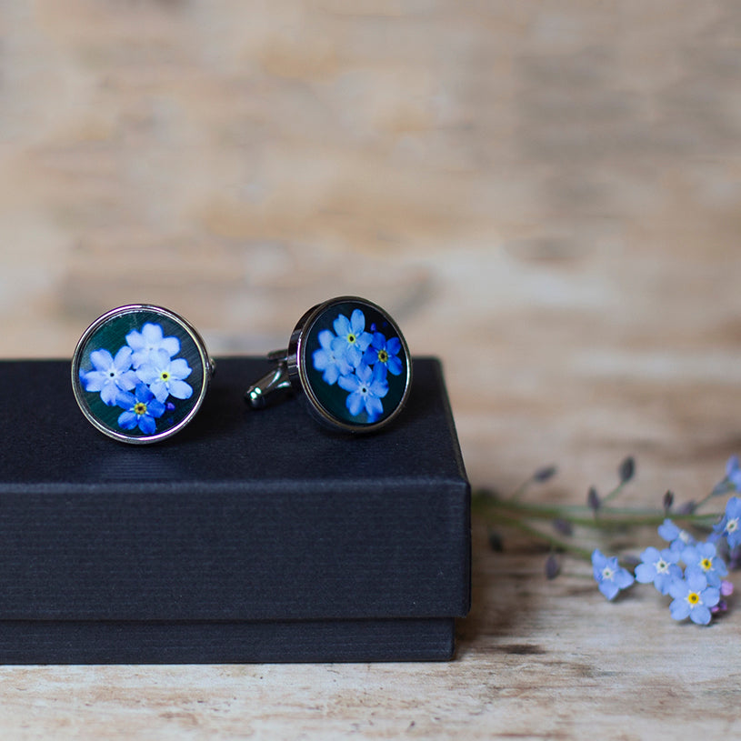 Forget-me-not cufflinks