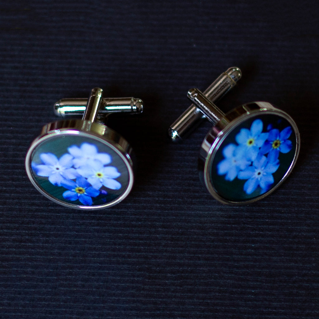 Forget-me-not cufflinks