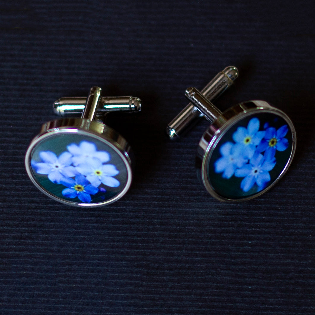 Forget-me-not cufflinks