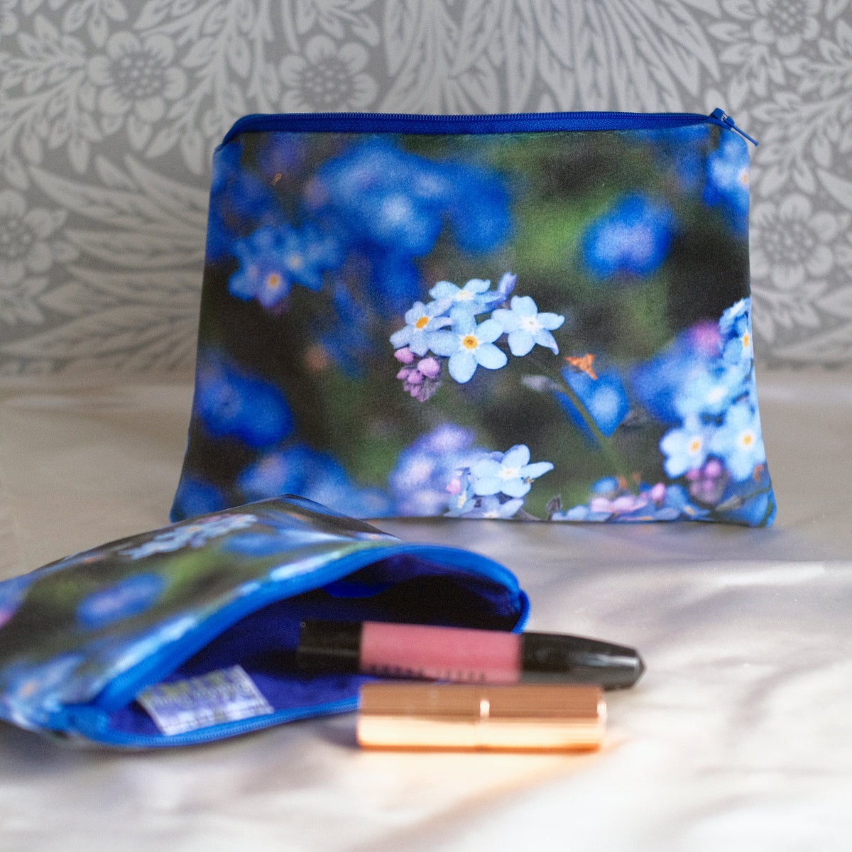 Forget-Me-Not Velvet pouch