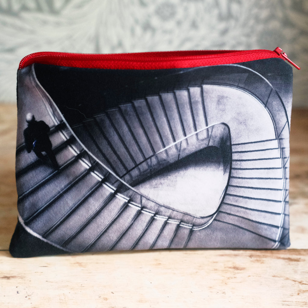 Urban Edit Velvet Pouch – Spiral Staircase