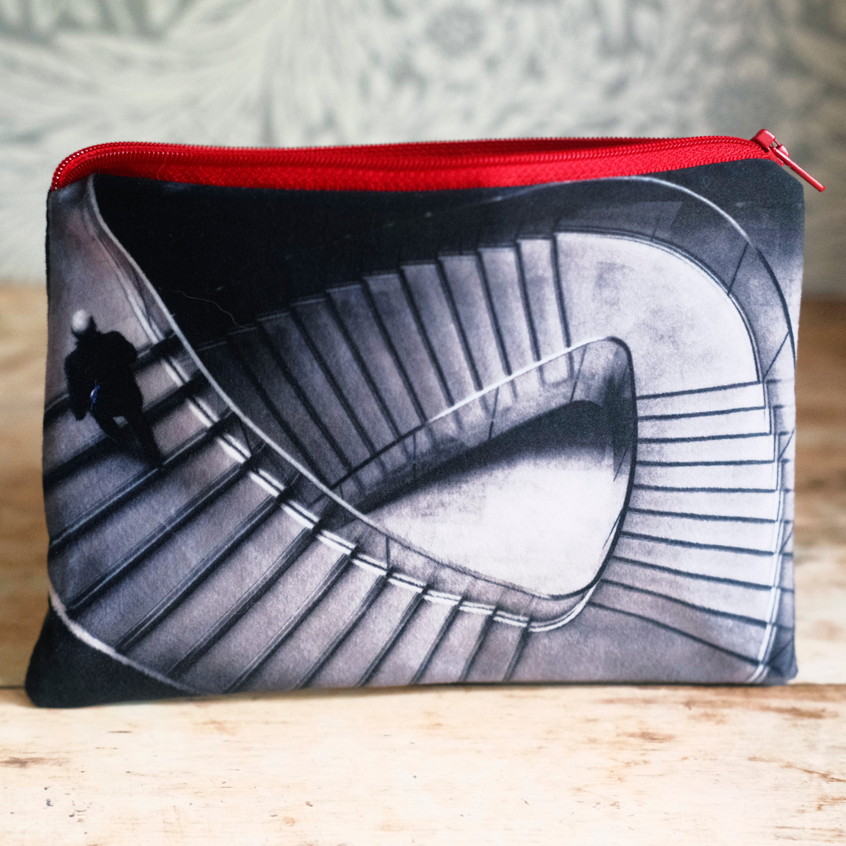 Urban Edit Velvet Pouch – Spiral Staircase