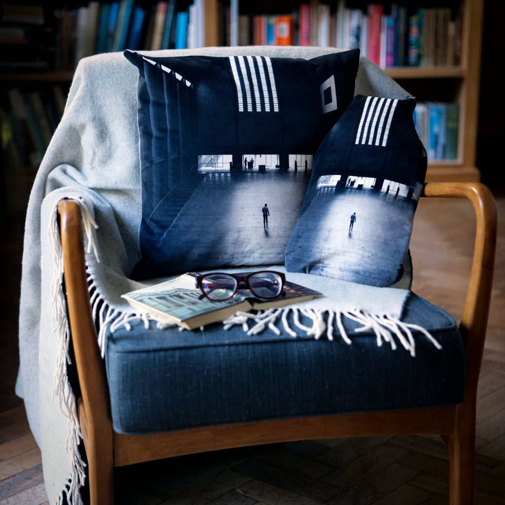 Industrial interior velvet cushion