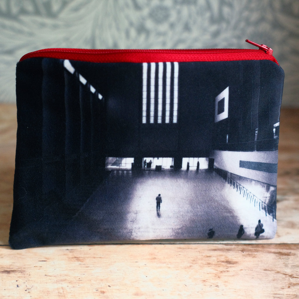 Industrial interior velvet pouch