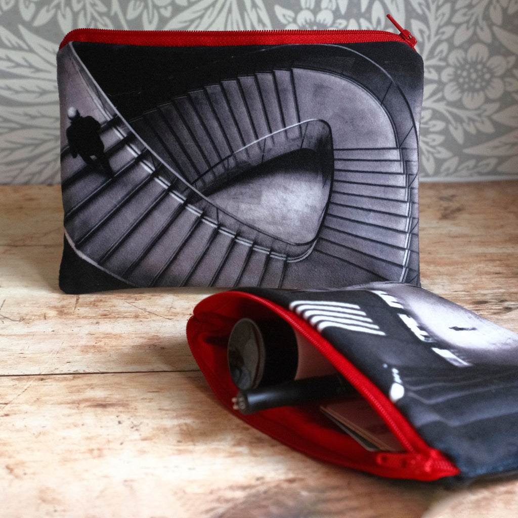 Industrial interior velvet pouch