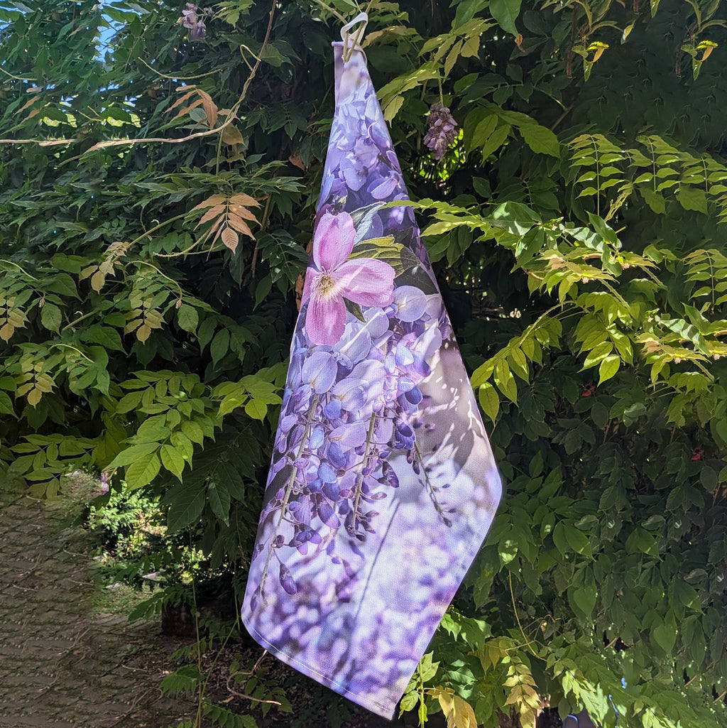 Wisteria tea towel