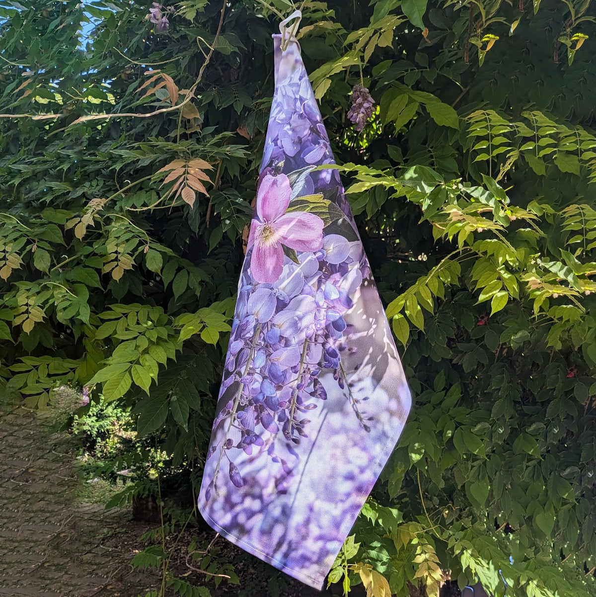 Wisteria tea towel