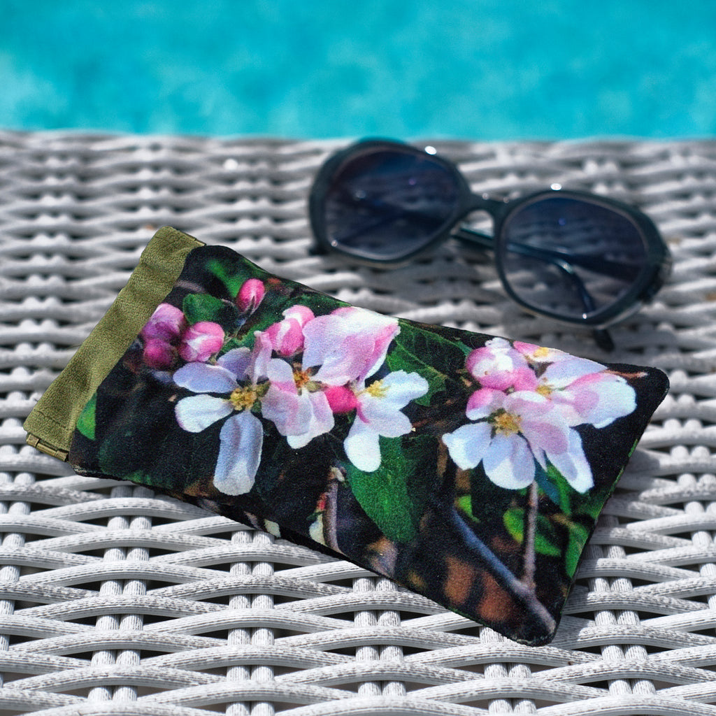 Apple Blossom Velvet Glasses Case