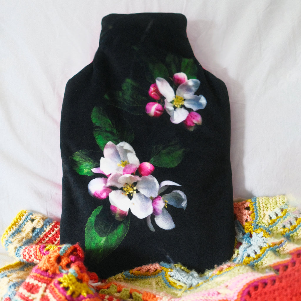 Apple blossom hot water bottle - Mother's Day Gift