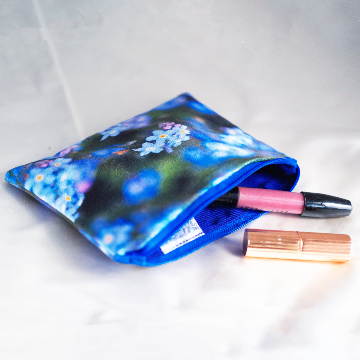 Forget-Me-Not Velvet pouch