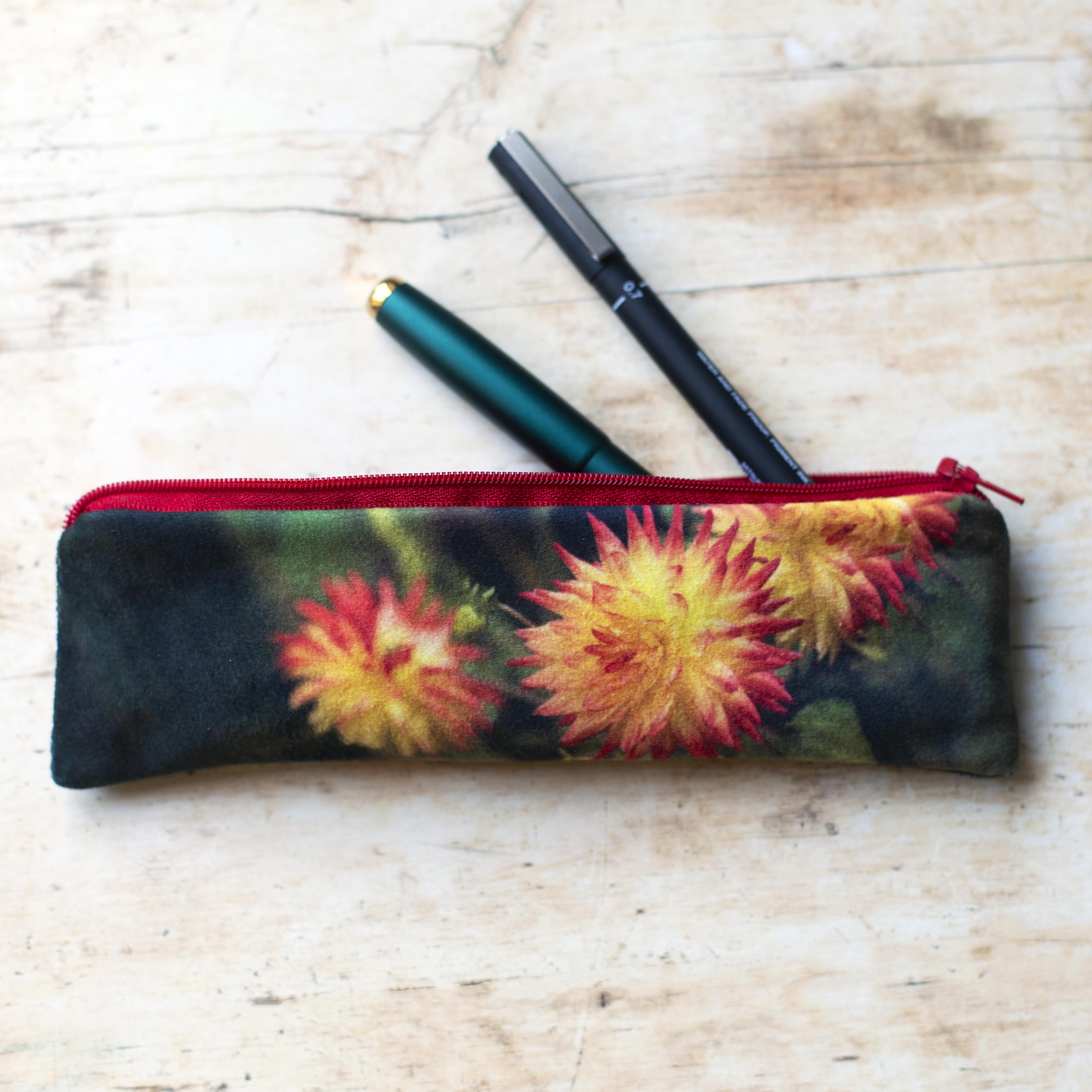 Velvet pencil case