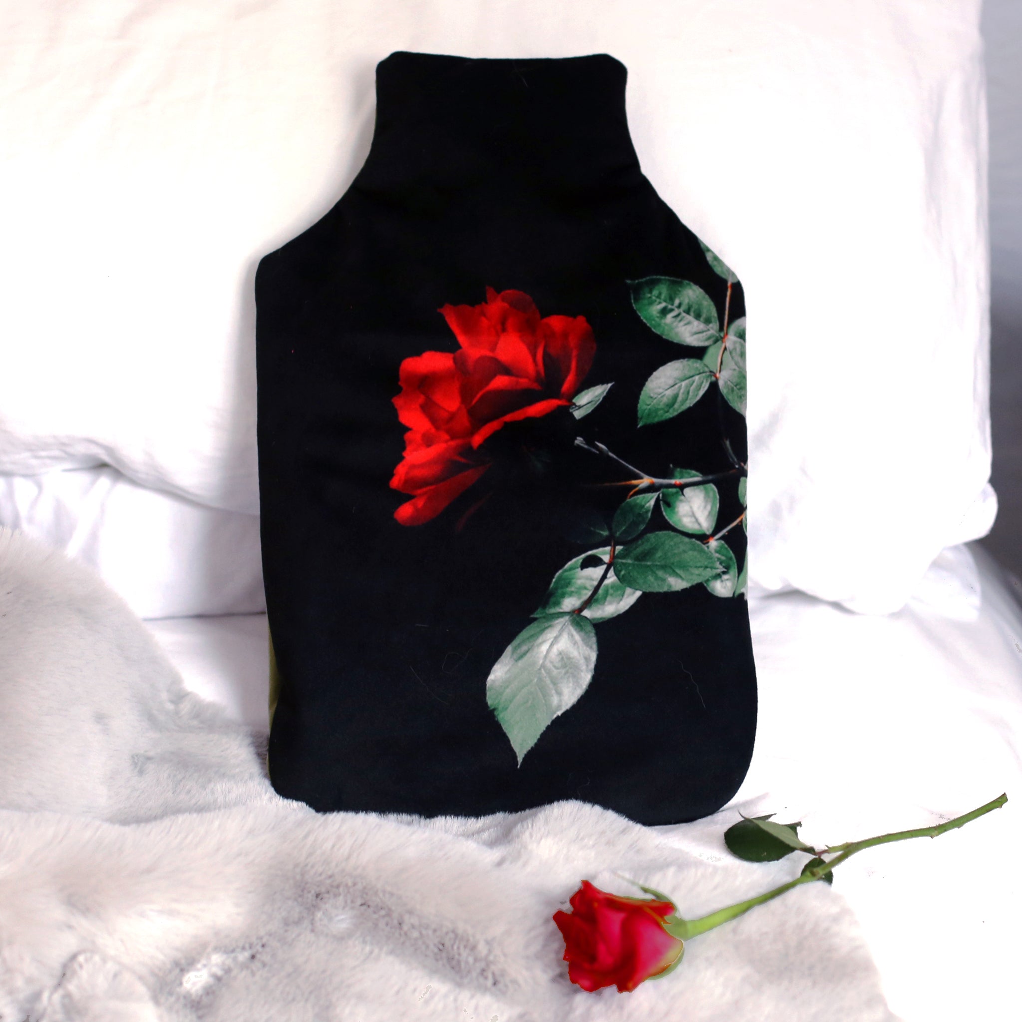 Red rose hot water bottle - Mother's Day Gift