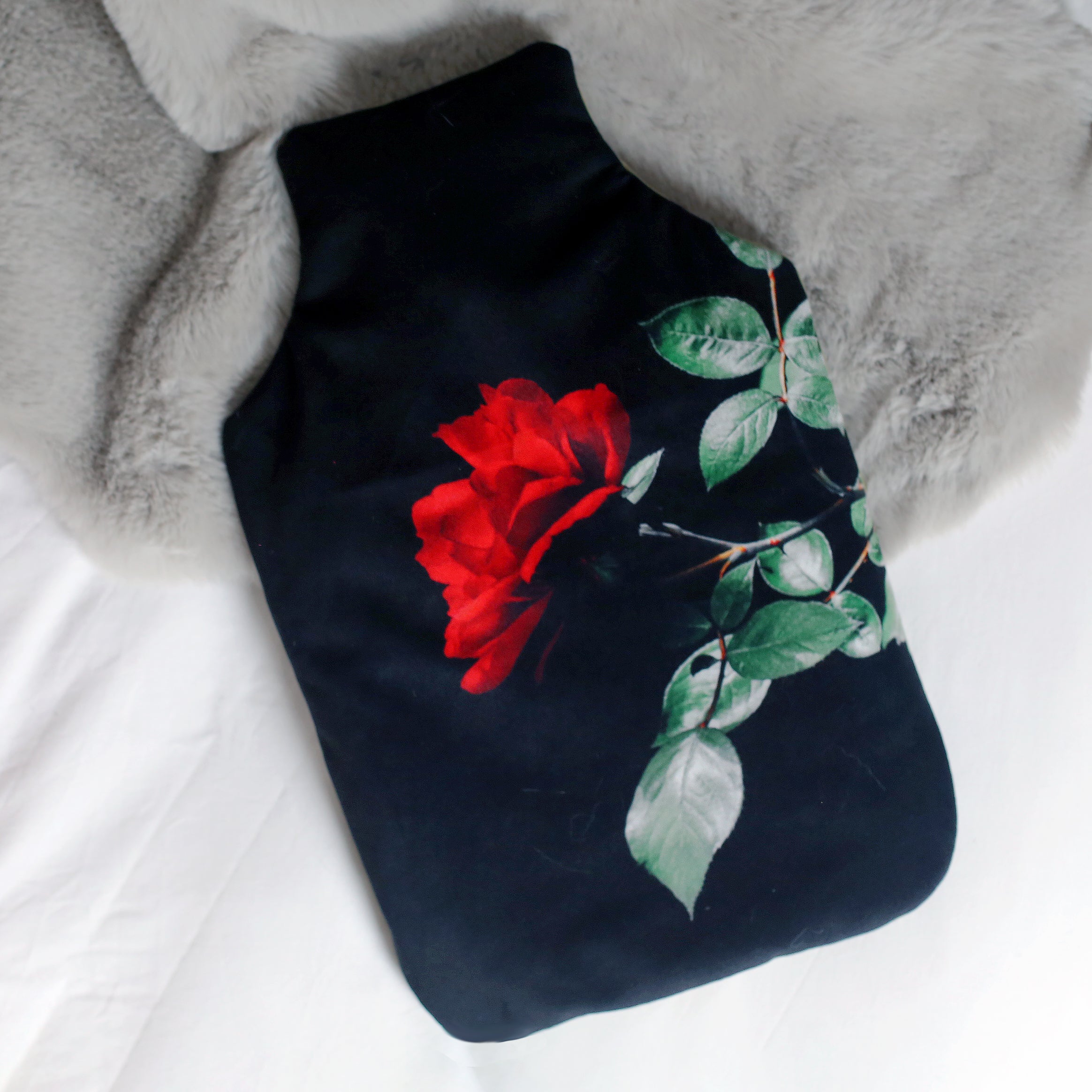 Red rose hot water bottle - Mother's Day Gift